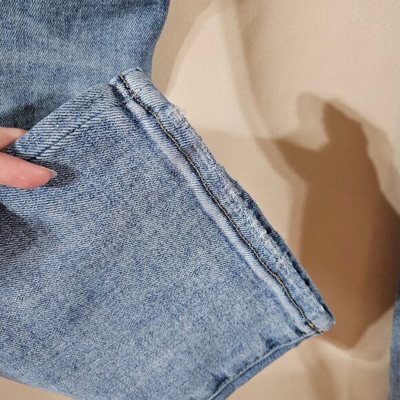 Women's Straight Leg Jeans - Blue - Picture 4 of 9